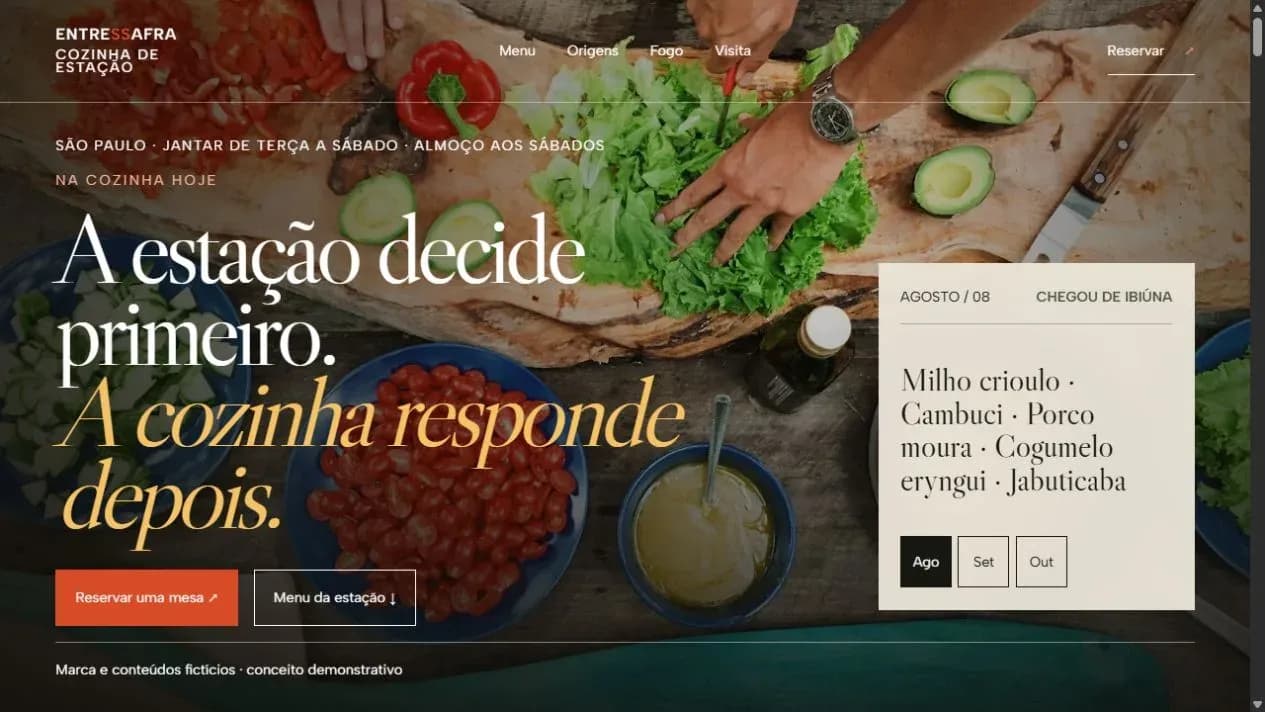 Página inicial do projeto Entressafra